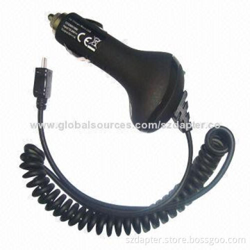 Hot Selling 5V/1A Power Cord Car Charger for Samsung Galaxy, HTC, Smartphone